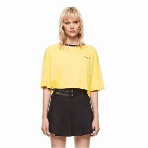 DUA LIPA x PEPE JEANS pleated mini skirt